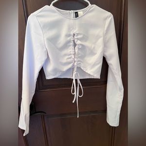 H&M Cut Out Cropped Blouse